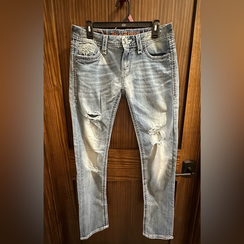 Rock Revival Light Blue Doyle Skinny Leg Jeans